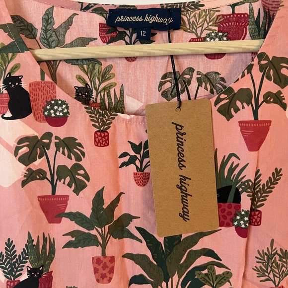 Modcloth Plants and Cats Dress - Picture 4 of 5